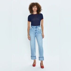 Pistola Cassie Cuffed Super High‎ Rise Straight Crop Jeans